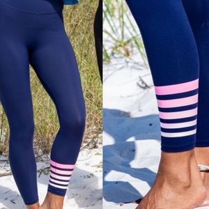 ADDISON BAY yoga pants navy + pink